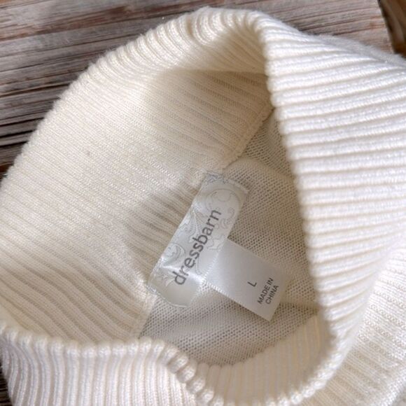 Dress Barn Vintage Ivory Knit Sweater Size Large - Picture 5 of 6
